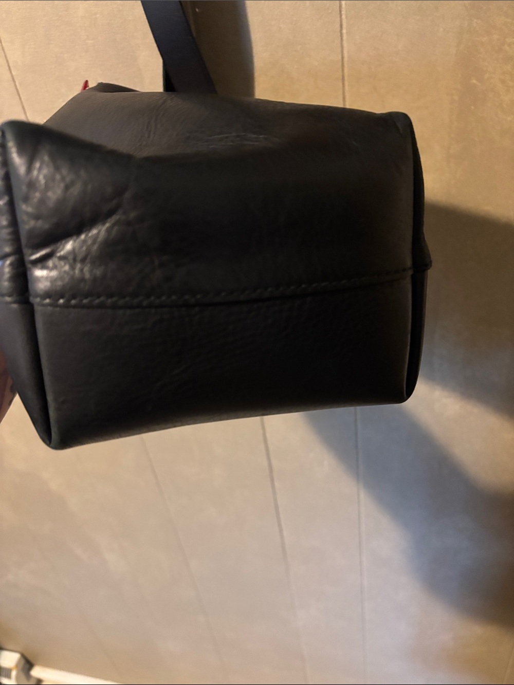 NWT Madewell Classic Black Leather Crossbody Bag - Minimalist Shoulder Purse - Picture 7 of 8